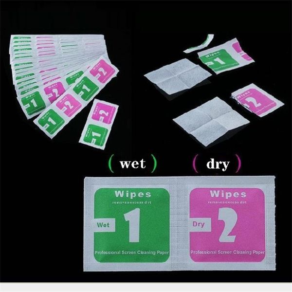 

mobile phone screen cleaning cloth 1 + 2 steel film wet and dry pack set toughened screen alcohol cleaning dry-wet wipes t9f0054