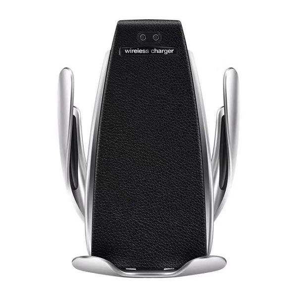 

magic clip s5 automatic clamping car qi wireless charger for iphone xs max galaxy air vent holder 360 degree rotation charging mount bracket