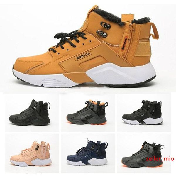 

huarache 6 running shoes huraches men women trainers run ultra for black pink blue high ankle add wool warm designer sneakers size 36-45