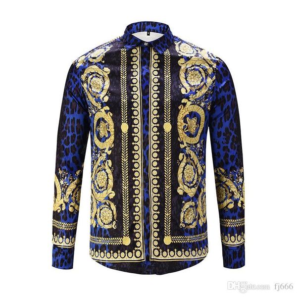 

2019 brand new men's dress shirts fashion harajuku casual shirt men luxury medusa black gold fancy 3d print slim fit shirts, White;black