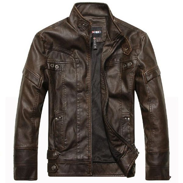 

aichang motorcycle leather jackets men autumn winter leather clothing men leather jackets male business casual coats casual, Black;brown