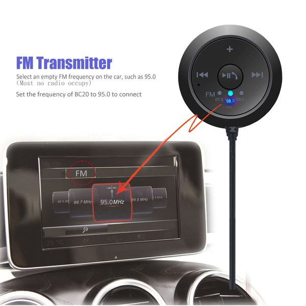 

wireless bluetooth receiver kit auto bluetooth car kit hand-5.0 music adapter aux wireless connection with cell phone music