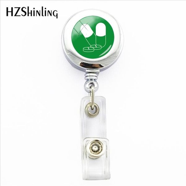 

new medicament logo badge holder trendy symbol of medication px id card holders with clip glass art p office badges, Gray