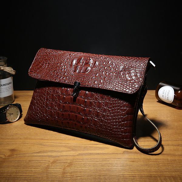 

leisure one shoulder bag envelope, youth bag, crocodile hand bag, crocodile pattern, hand bag