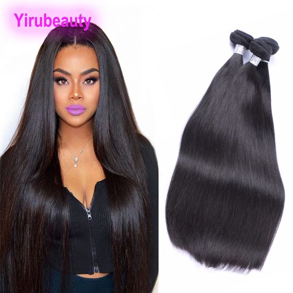 

brazilian virgin human hair 2 bundles straight hair body wave double hair wefts extensions natural color 95-100g/piece, Black;brown