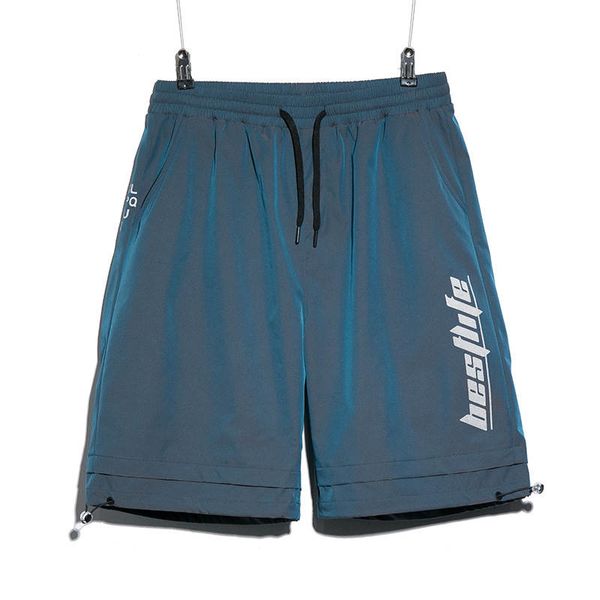 

summer men's shorts wear casual loose trend fluorescent tide brand five-point tooling sports summer half pants, White;black