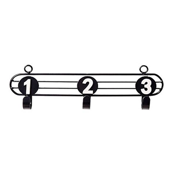 

hanger home decor numbers multifunction wall hooks organizer storage rack iron art bathroom kitchen clothes keys waterproof