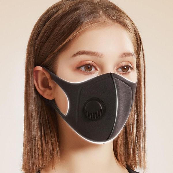 

pm2.5 trendy brand design reusable protective filter printing anti dust face mask windproof mouth-muffle for men women, Blue
