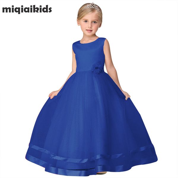 

в розницу 2019 новое летнее платье девушки цветка дети девушка свадебное платье девушки одежда принцесса длинное платье до лодыжки lp-62 y19, Red;yellow