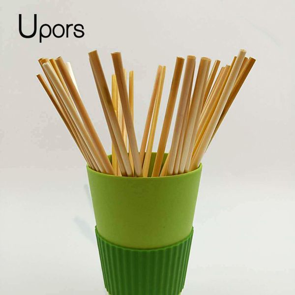

upors 100pcs 20cm biodegradeable wheat straw organic natural disposable environmentally friendly drinking straws