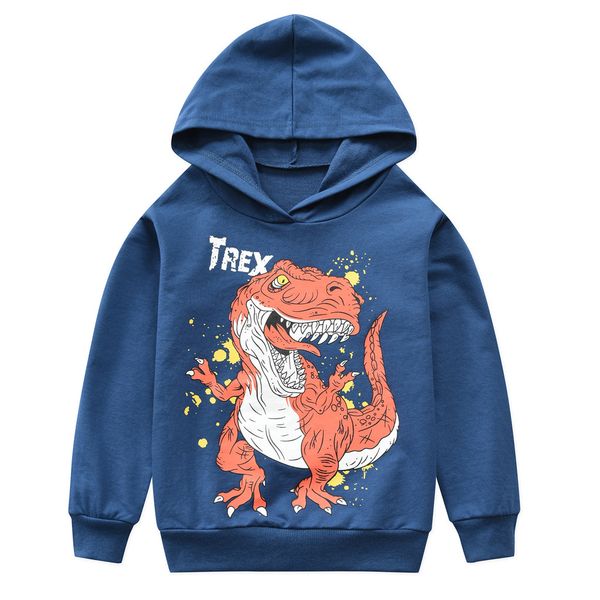 

cartoon dinosaur boys sweatshirts for little kids hoodies clothes 1-6 years autumn children long sleeve shirts cotton hooded boy, Black