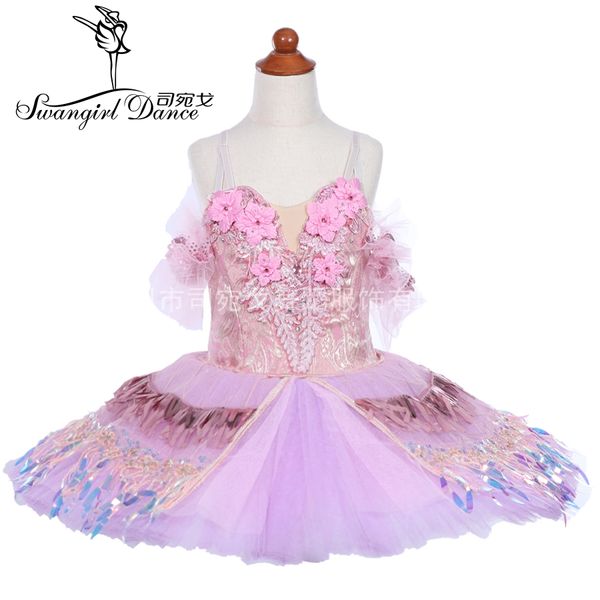 Adulto fada lilás flor profissional ballet tutu platter tutu desempenho bailarina saia tutu BT9242