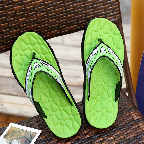 

designer sandals rubber slide sandal slippers green red blue stripe fashion design men classic summer flip flops beach sandal, Black