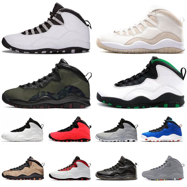 

new jumpman 10s mens basketball shoes tinker cement bobcats grey chicage cool grey iam back powder blue 10 trainers sneakers us 7-13