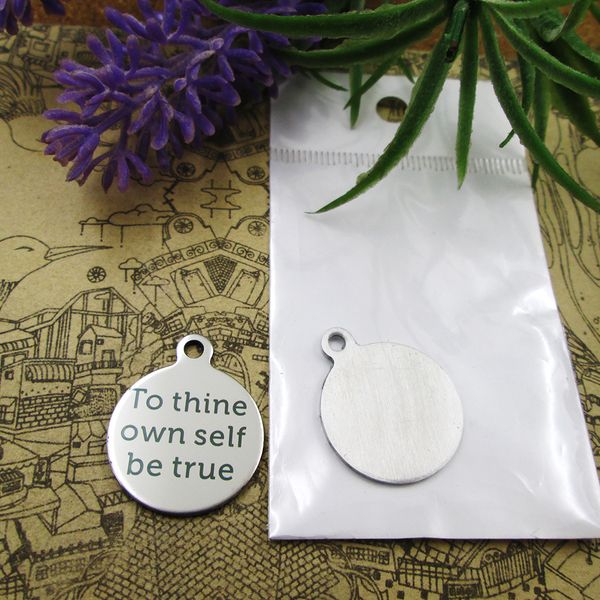 

40pcs--"to thine own self be true"stainless steel charms more style for choosing diy charms pendants for necklace, Bronze;silver