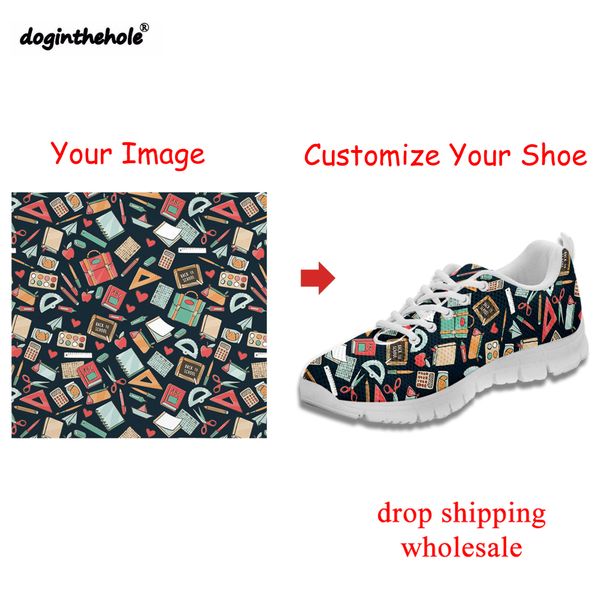 

doginthehole customized with own logo print women walking shoes outdoor fitness sports shoes ladies comfortable zapatillas mujer