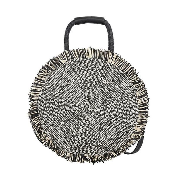 

женщины кисточкой сумки солома crossbody мешок лета женщин круглый tote для дам бич путешествия плеча сумки 2019 новые
