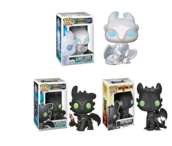 

funko pop how to train your dragon toothless light fury figure model toys #686 brand new