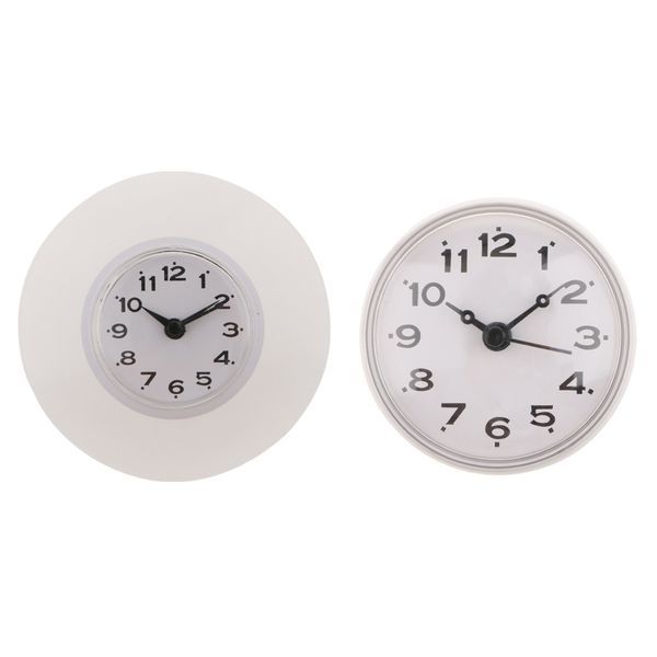 

2pcs/set portable waterproof wall colck bathroom shower clock water resistant clock for office home decor