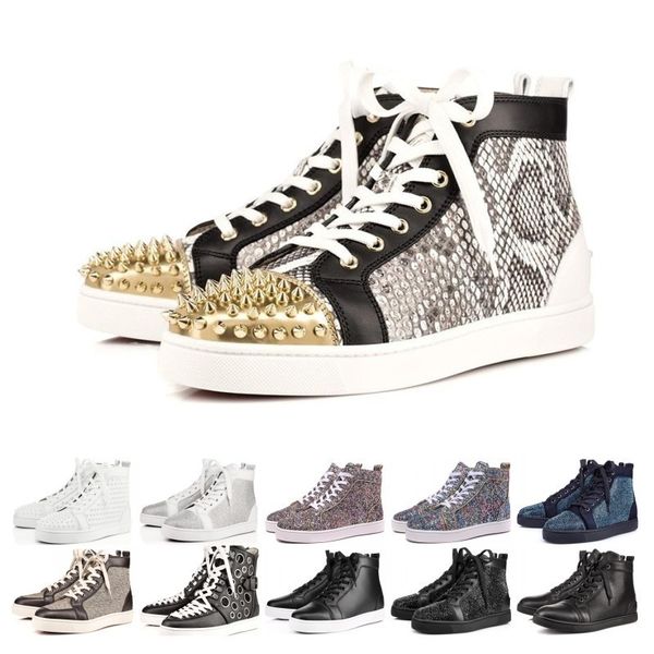 

sale designer shoes studded spikes flats shoes s shoes luxury mens womens party lovers genuine leather sneakers