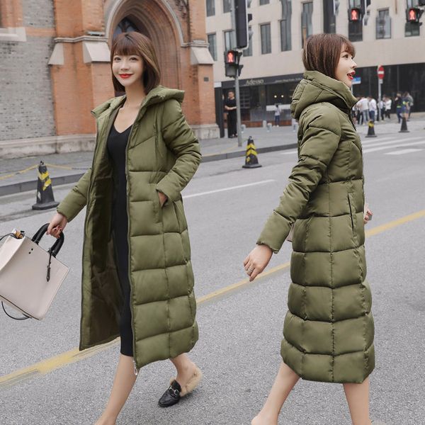 

2019 new autumn winter women fashion casual warm jacket female bisic coats lady overcoat woman parka, Black
