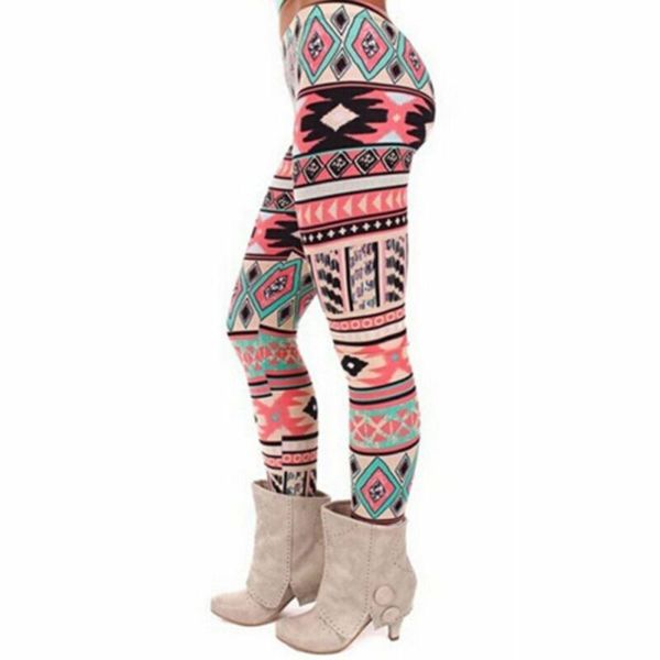 

женщины рождество leggigns эластичные трикотажные тощий тонкий снежинка брюки брюки, Black