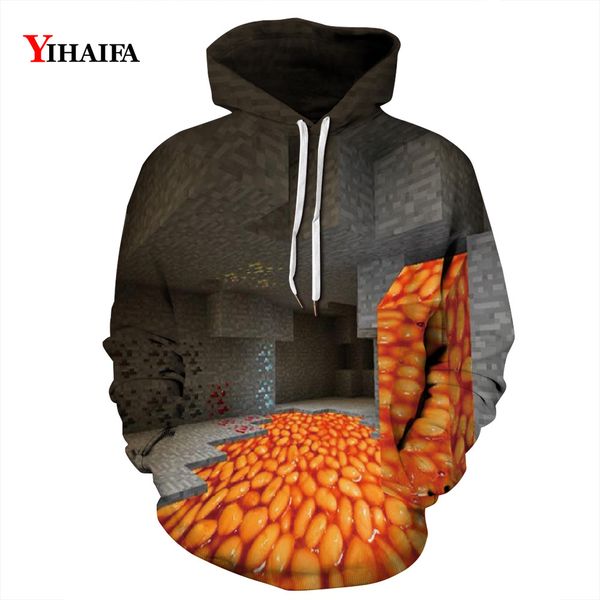 

mens womens 3d sweatshirt funny geometric space graphic printed hoodies streetwear pullover tracksuit clothes, Black