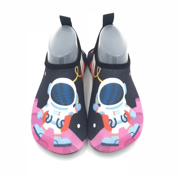 

children swimming shoes quick-drying comfortable water swim, beach casual shoes print flat slip-on tpr, eva