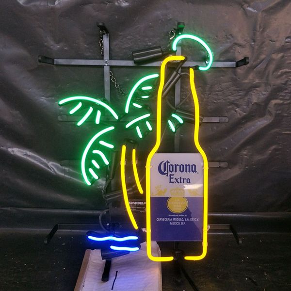 

corona extra неоновая пивная вывеска света реклама бар развлечения клуб украшения арт-дисплей металлический каркас 17 '' 24 '' 30''40