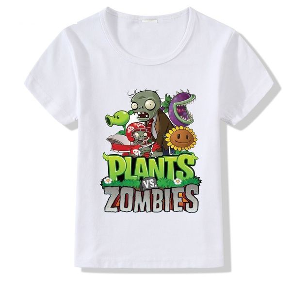 

дети дизайнер одежды мальчиков роскошь растения против зомби детская одежда девочка и мальчик футболки мультфильм с коротким рукавом футболк, Blue