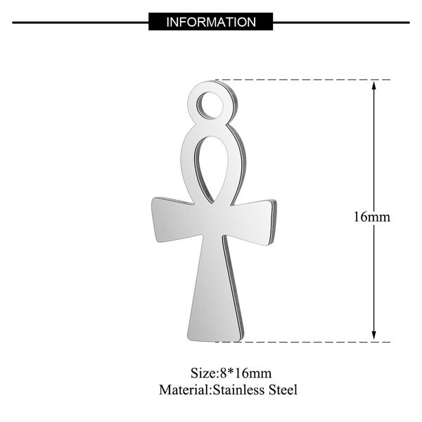 

10pcs/lot high polish stainless steel charm cut out christian cross charms pendants for diy jewelry making accessories, Bronze;silver