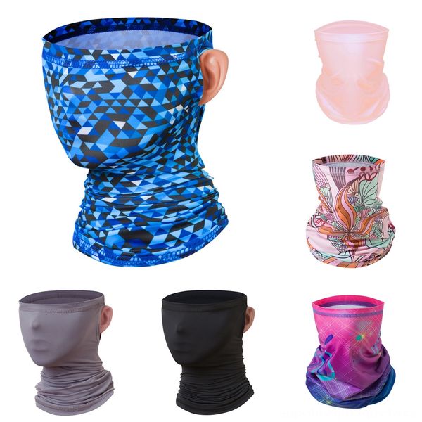 

kxisk shipping outdoor scarf windproof uv protection print bandana multifunction cycling face mask magic turban scarf 5 styles, Black