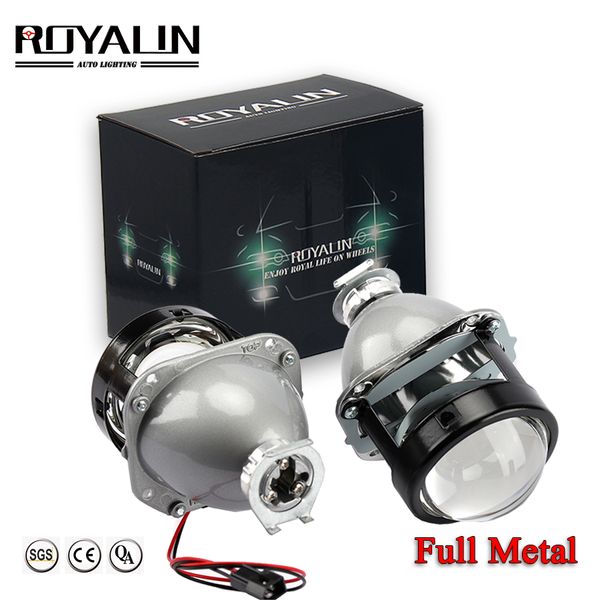 

royalin bi xenon headlights retrofit h1 mini hid projector bulb bixenon h4 h7 car motorcycle light lenses 12v auto lamp 2.5 lens