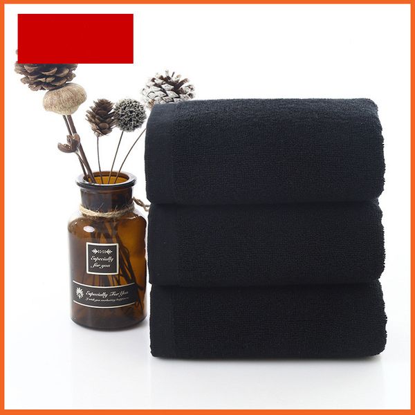 

32x75cm 5pcs/lot good quality face towel small hand towels 100% cotton black towel home and l use
