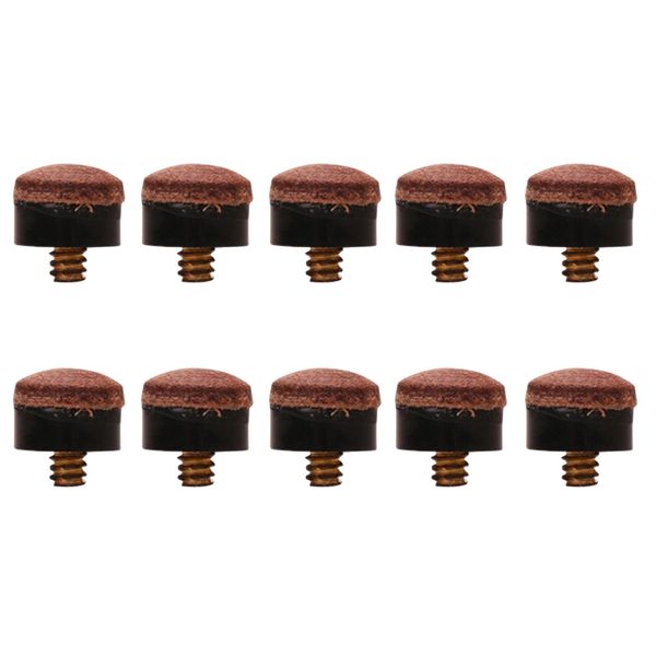 

quality 10 pieces 12mm screw on replacement tips for pool cue-hard