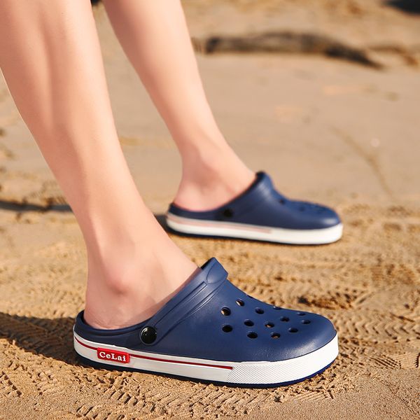 

hole water shoes for men beach sandals aqua shoes slippers breathable light outdoor summer swimming sea fishing casual