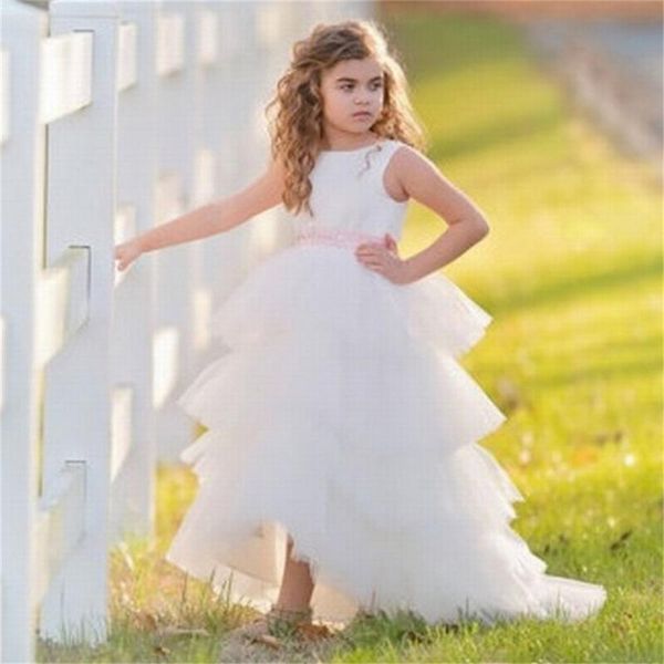 

elegant flower girl dress for wedding girls first holy communion dress tulle ball gowns sleeveless birthday dresses custom mad, Red;yellow