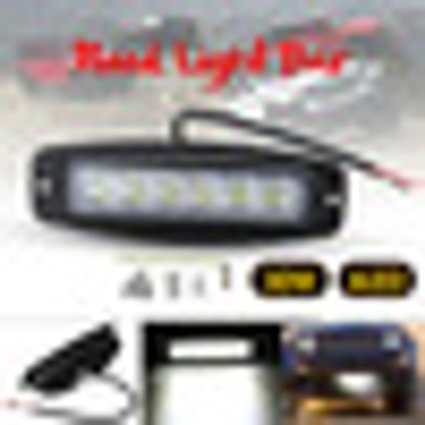 

work light 7inch 30w lamp 6 led flush mount light bar flood driving work lamp bulb boat car tractor truck for suv atv pmma