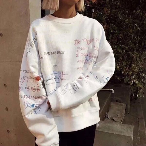 

seasson5 х edr calabbasas рисованной болваны свитер сыпучие повседневная мода хип-хоп streetwear спорт sweartshirt m-xl hflswy084, White;black