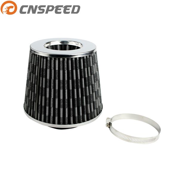 

cnspeed 3"76mm racing auto car air filter air intake filter height high flow cone cold performance red black carbon yc100926