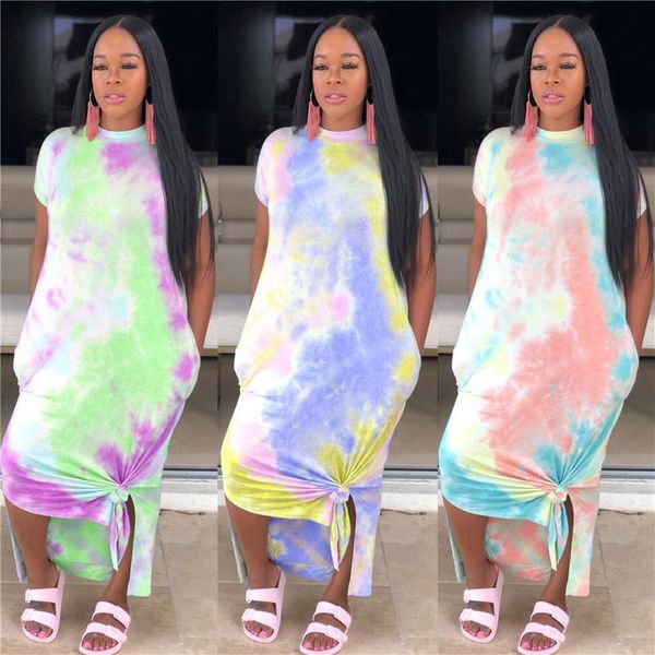 

designer women dress rainbow printed ladies short sleeve crew neck skinny dresses fashion high waist female clothing, Black;gray