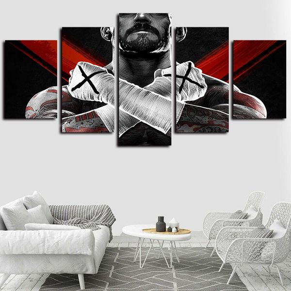

5 panels gym boxing modern artworks giclee canvas wall art for home decor abstract poster canvas print oil painting