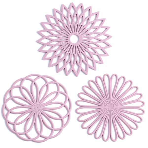 

insulated geometric flower shaped silicone table mat pot mat anti-scald creative thicken cup dish cup