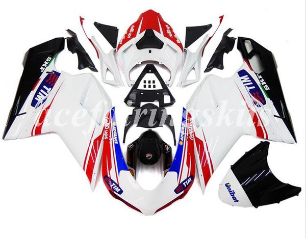 

новый мотоцикл abs полный обтекатели комплект, пригодный для ducati 848 1098 1198 1098s 1098r evo 2007 2008 2009 2010 2011 2012 пользователь