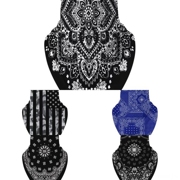 

otfoz women scarf face mask half chiffon handkerchief outdoor windproof silk face dust veil mask masks scarf dust sunshade, Black