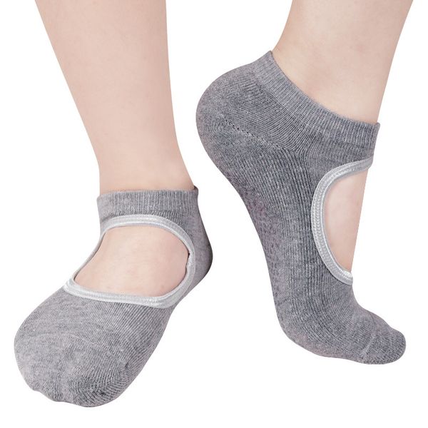 

thefound brand 1 pair sports socks good flexibility breathable cotton socks for balle dance fitness sportswear accessories, Black;white