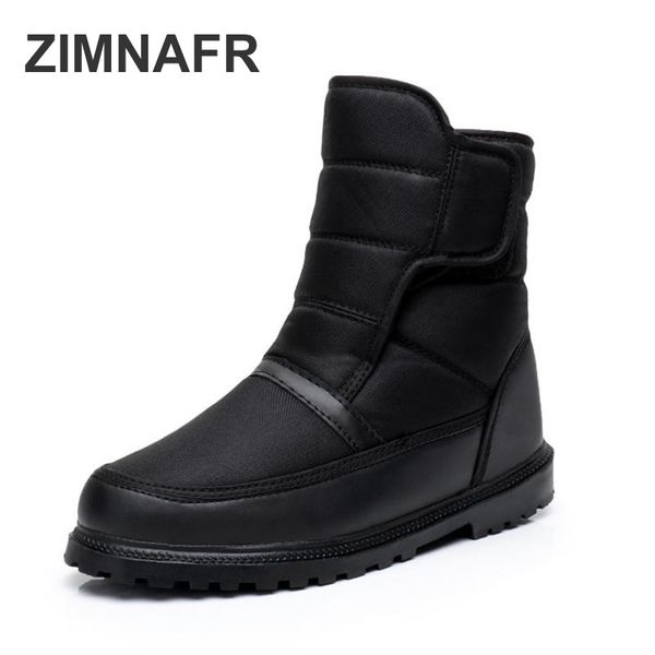 

men snow boots 2018 new winter anti-skid ankle men's low-cut cotton boots winter brand snow men warm shoes, Black