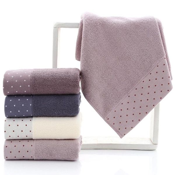 

breathable dot print pure cotton water absorbent shower towel wash facecloth
