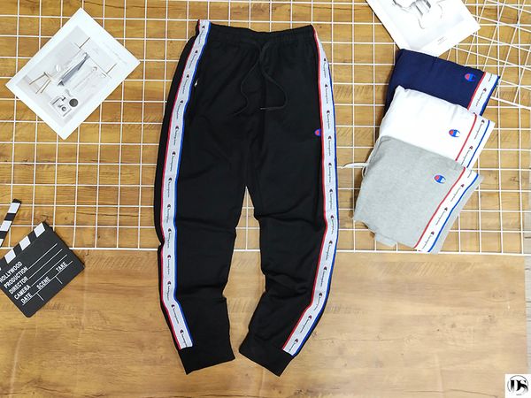 

designer couple clothing mens pants womens brand pant casual new arrival loose mens luxury elastic waist plus size, Black