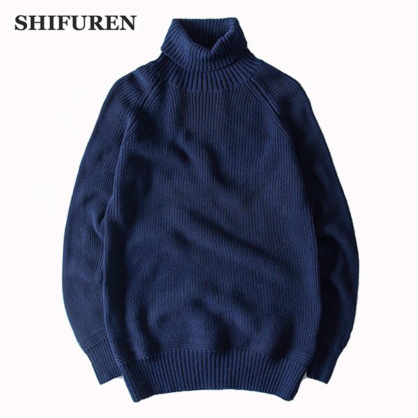 

shifuren winter warm men's turtleneck sweaters long sleeve pullover loose causal female warm knitted sweaters jumpers knitwear, White;black